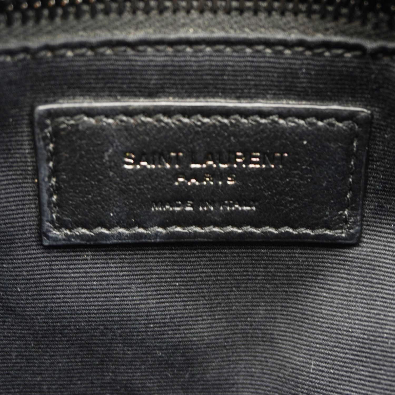 YVES SAINT LAURENT Loulou Puffer Quilted Lambskin Leather Crossbody Bag Black - Image 16