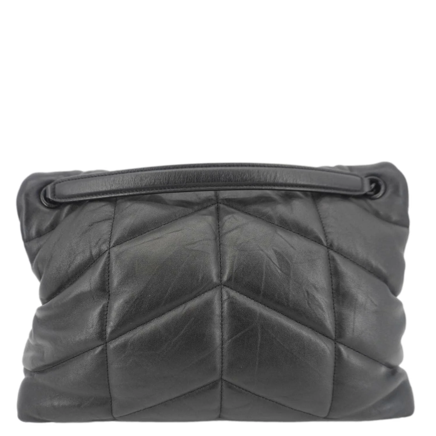 YVES SAINT LAURENT Loulou Puffer Quilted Lambskin Leather Crossbody Bag Black - Image 5