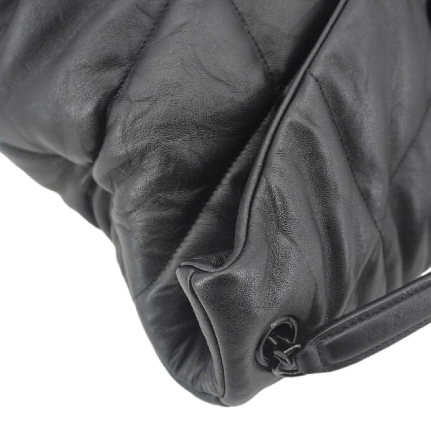 YVES SAINT LAURENT Loulou Puffer Quilted Lambskin Leather Crossbody Bag Black - Image 7