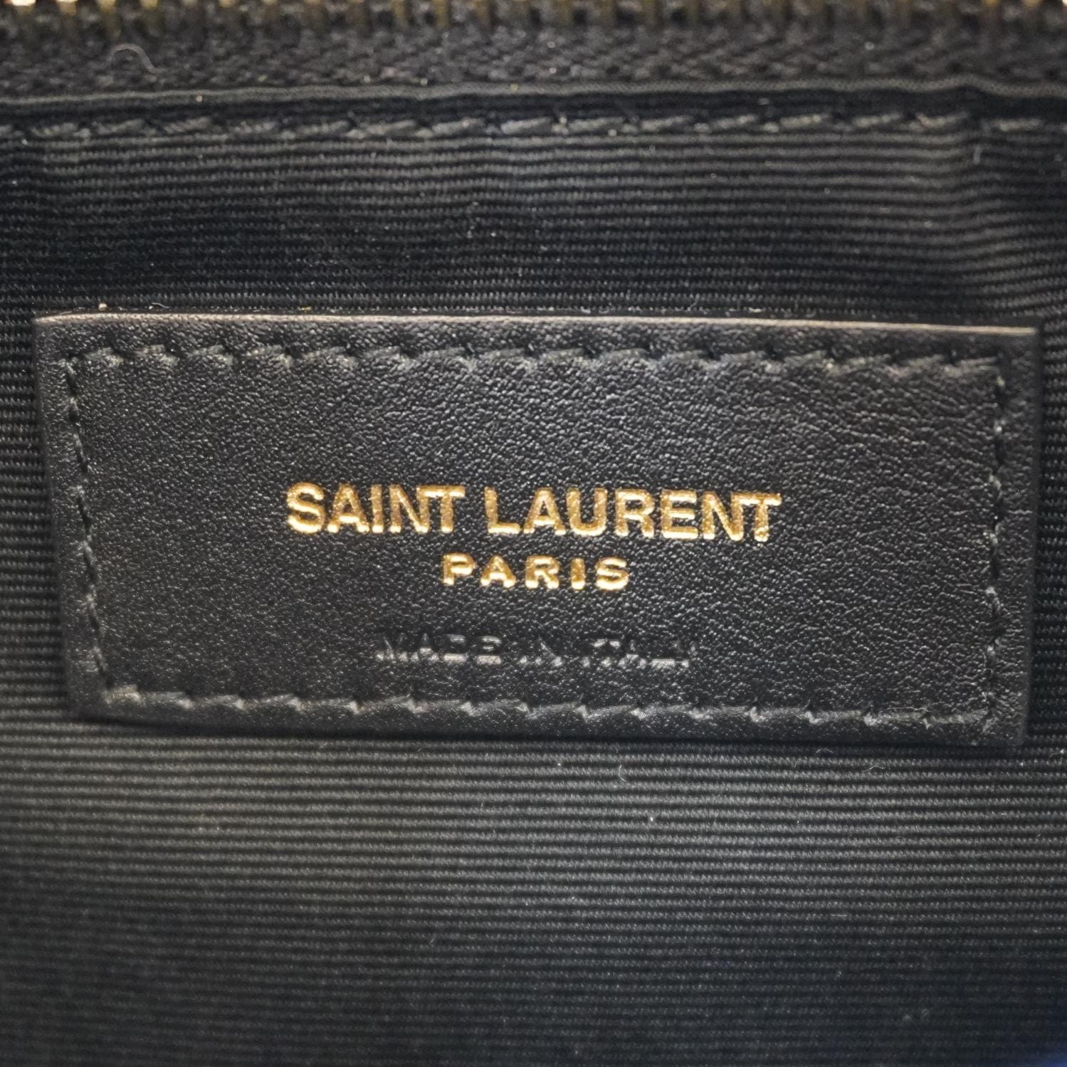 YVES SAINT LAURENT Loulou Puffer Polka Dots Canvas Crossbody Bag Blue - Image 13