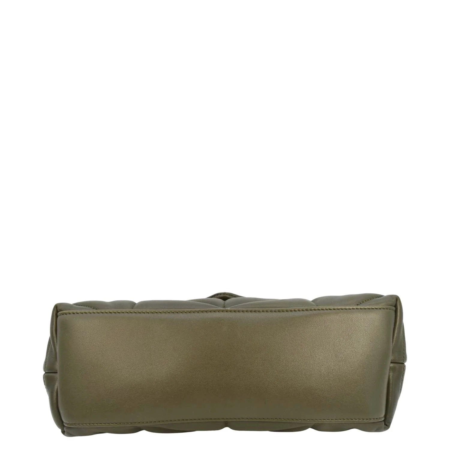 YVES SAINT LAURENT Loulou Puffer Small Quilted Lambskin Leather Chain Crossbody Bag Olive - Image 12
