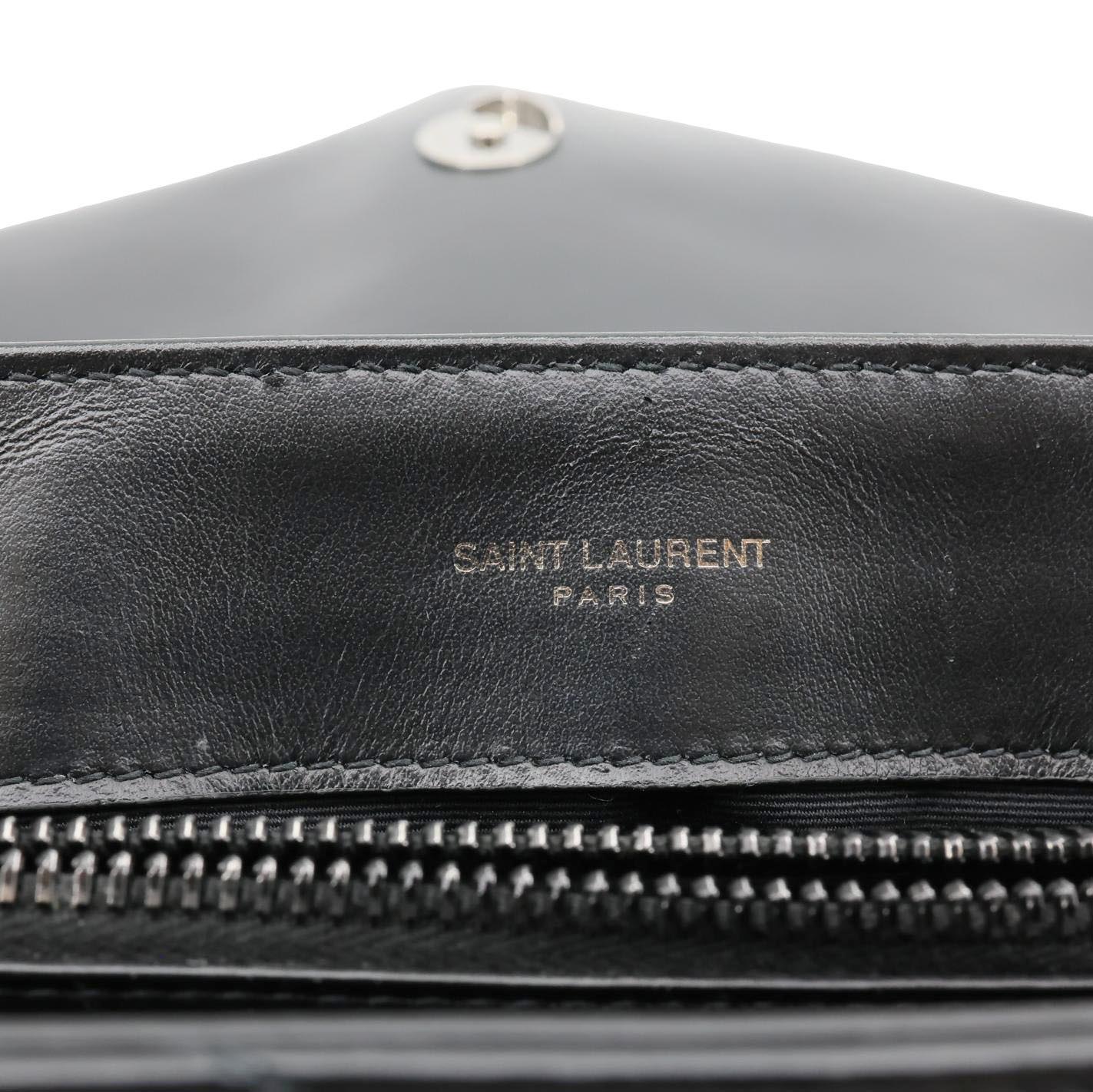 YVES SAINT LAURENT Loulou Quilted Calfskin Leather Shoulder Bag Black - Image 11
