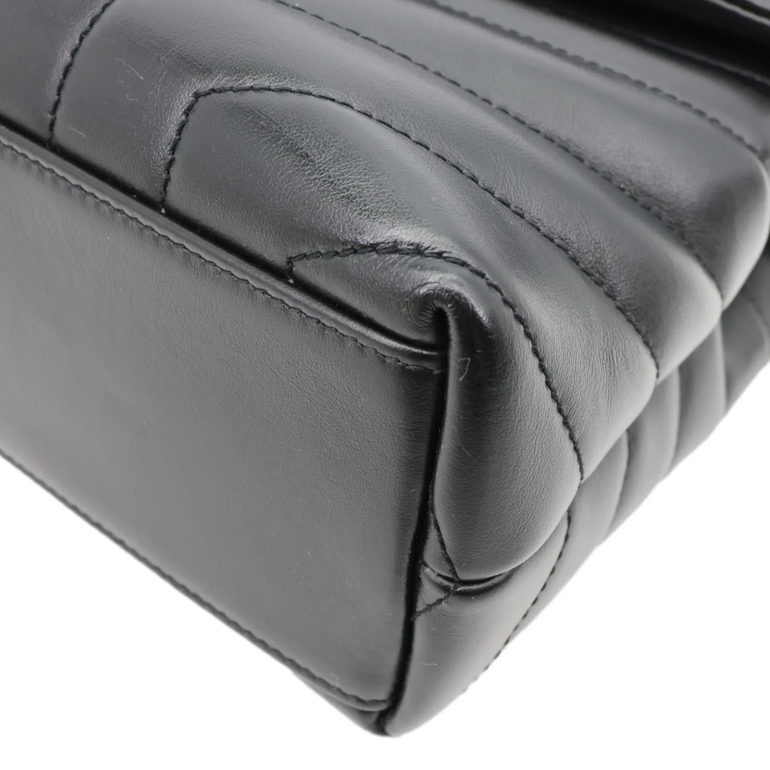 YVES SAINT LAURENT Loulou Quilted Calfskin Leather Shoulder Bag Black - Image 8