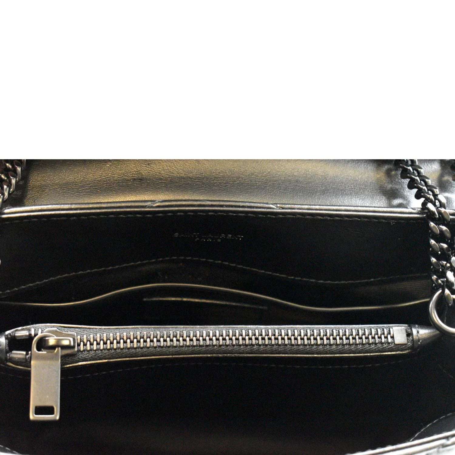YVES SAINT LAURENT Loulou Small Calfskin Leather Shoulder Bag Black - Image 11