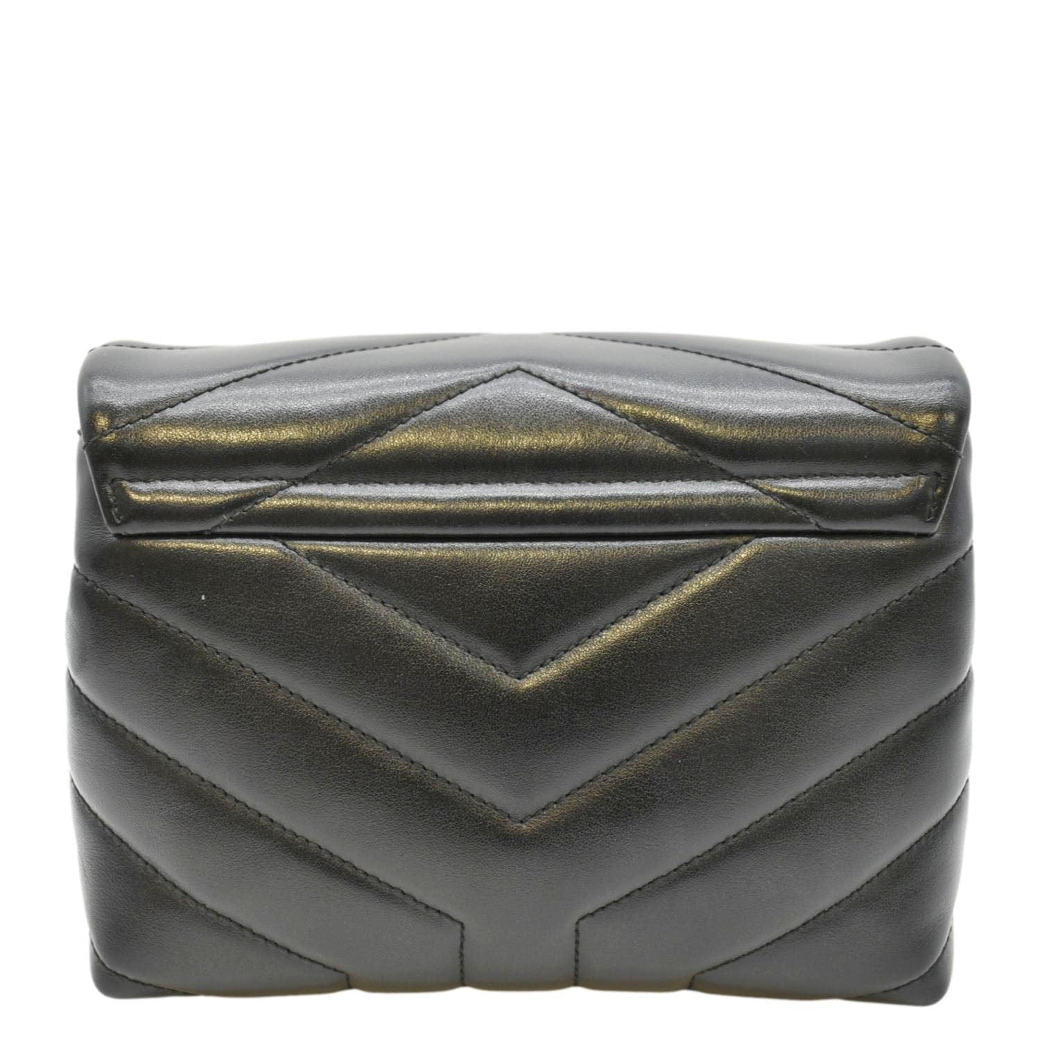 YVES SAINT LAURENT Loulou Toy Matelasse Leather Shoulder Bag Black - Image 4