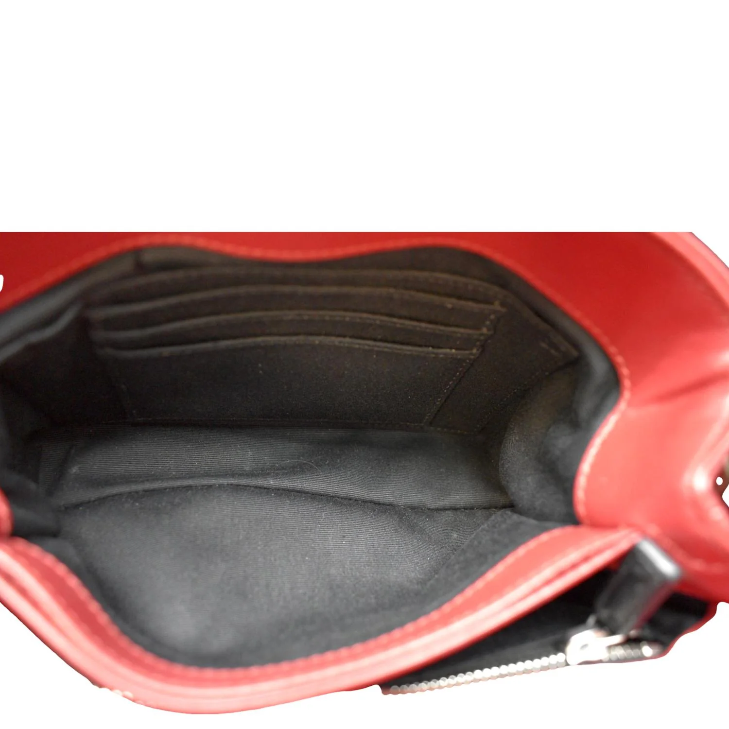 YVES SAINT LAURENT Loulou Toy Matelasse Leather Crossbody Bag Red - Image 12