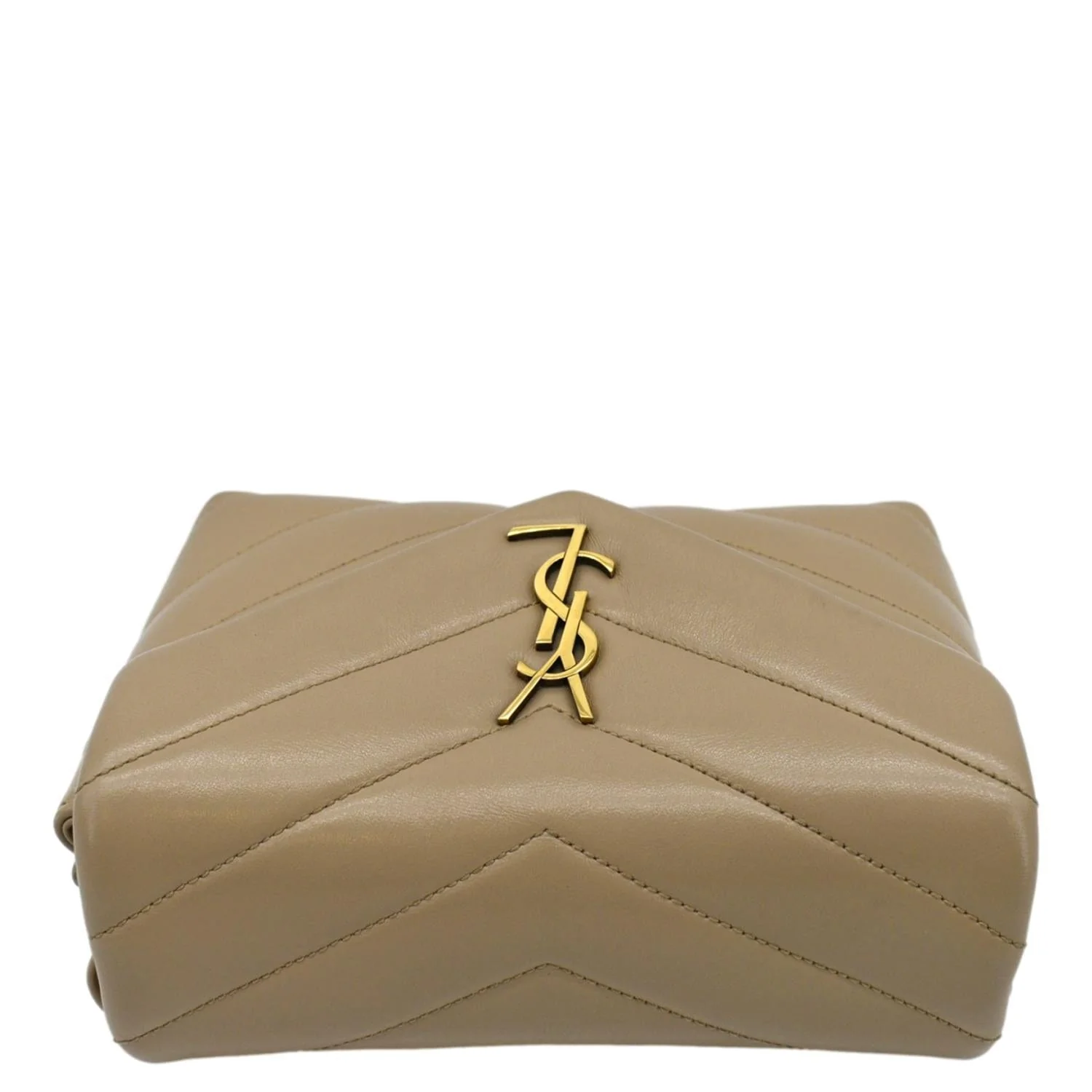 YVES SAINT LAURENT Loulou Toy Matelasse Leather Crossbody Bag Brown - Image 5