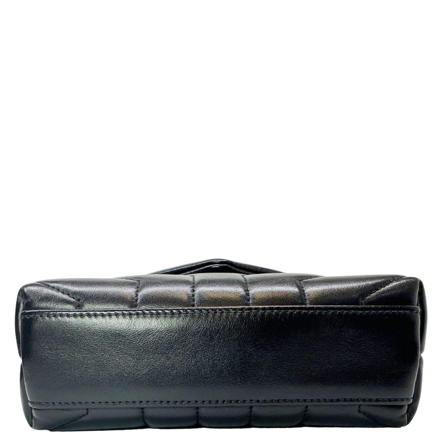 YVES SAINT LAURENT Loulou Toy Calfskin Leather Crossbody Bag Black - Image 10