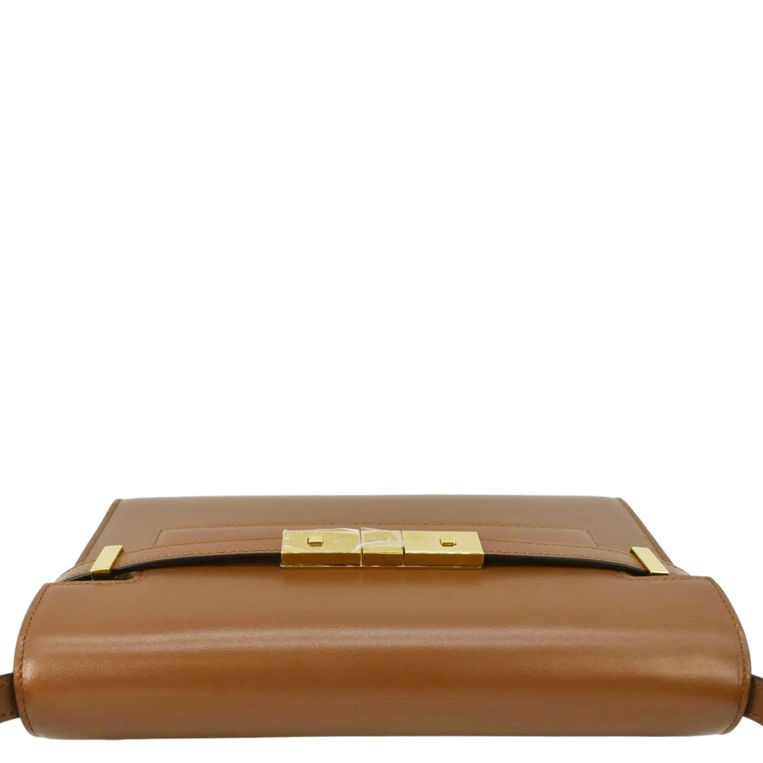 YVES SAINT LAURENT Manhattan Leather Shoulder Bag Brown - Image 5