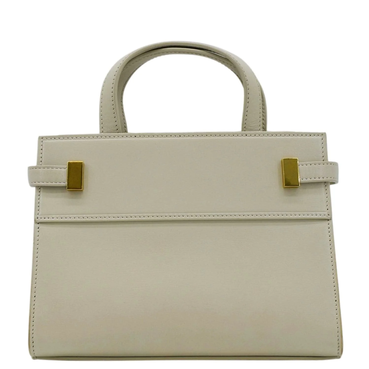 YVES SAINT LAURENT Manhattan Leather Shopper Tote Bag Beige - Image 4