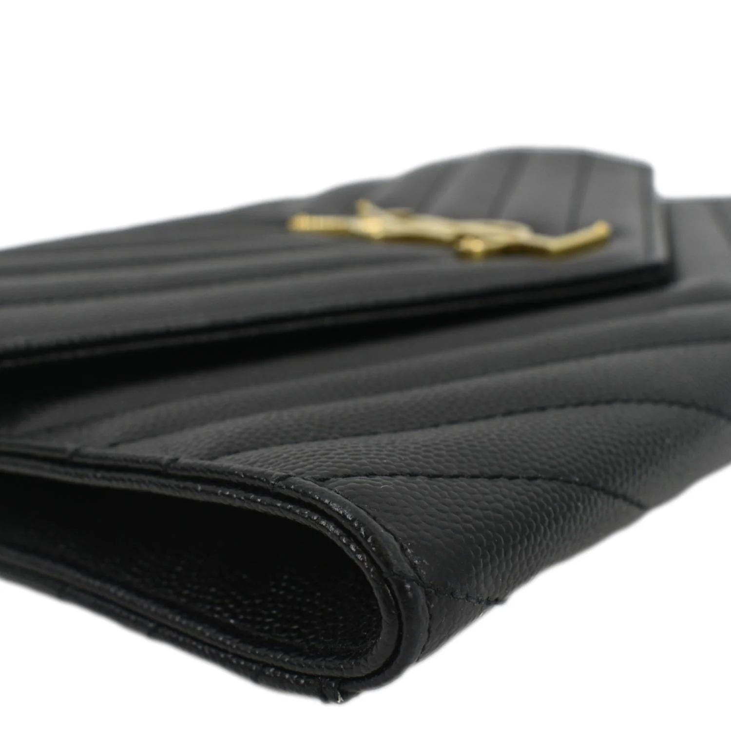 YVES SAINT LAURENT Clutch Medium Matelasse Leather Pouch Black - Image 9