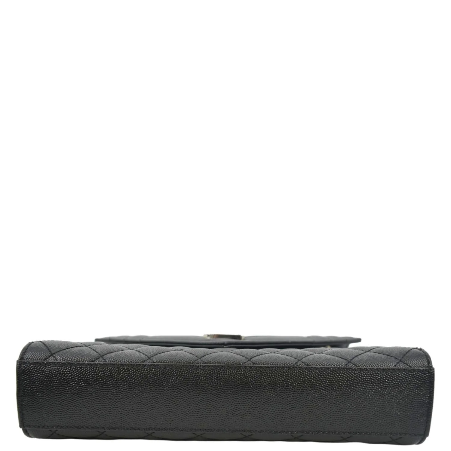 YVES SAINT LAURENT Envelope Medium Matelassé Leather Crossbody Chain Bag Black - Image 10