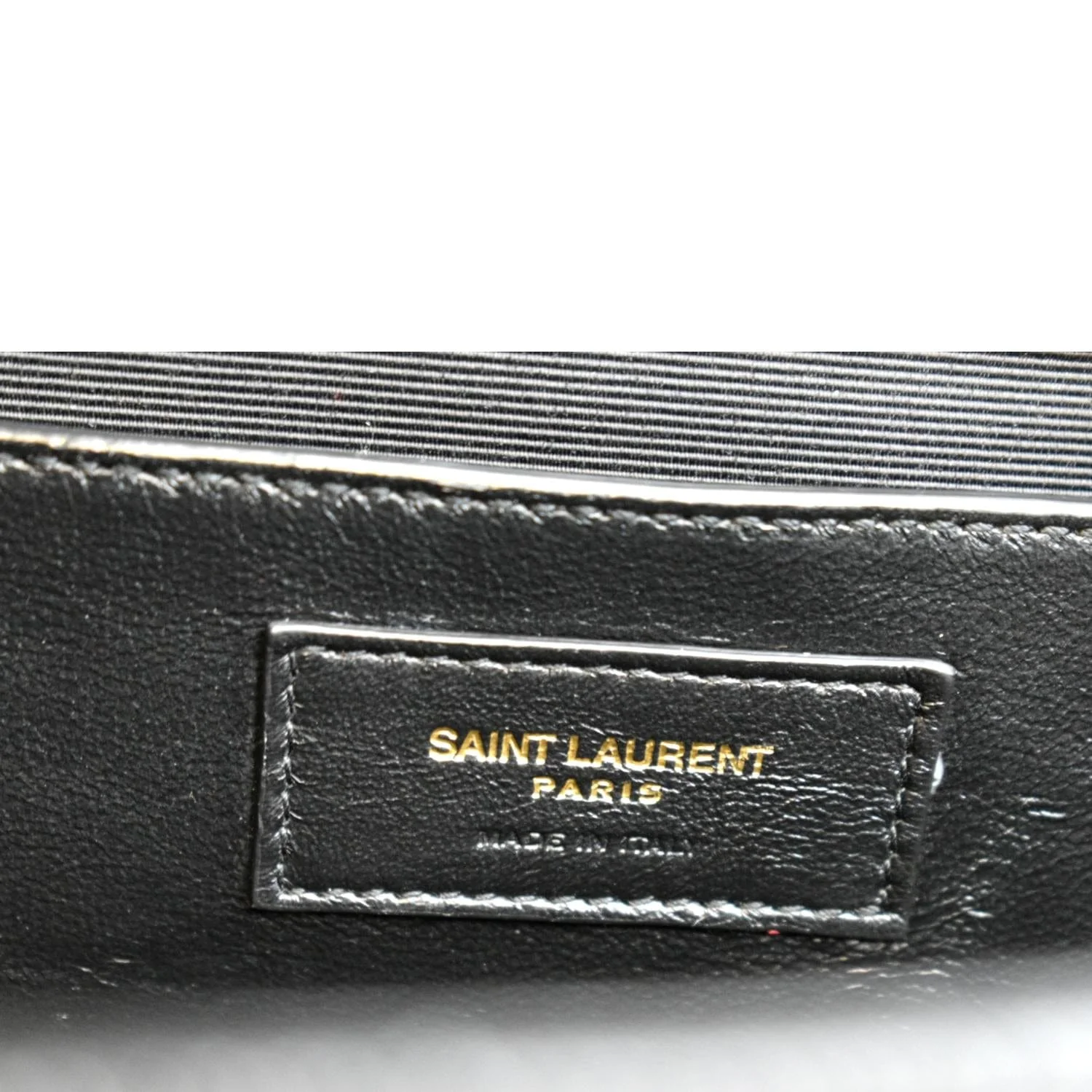 YVES SAINT LAURENT Medium Envelope Leather Chain Shoulder Bag Black - Image 11