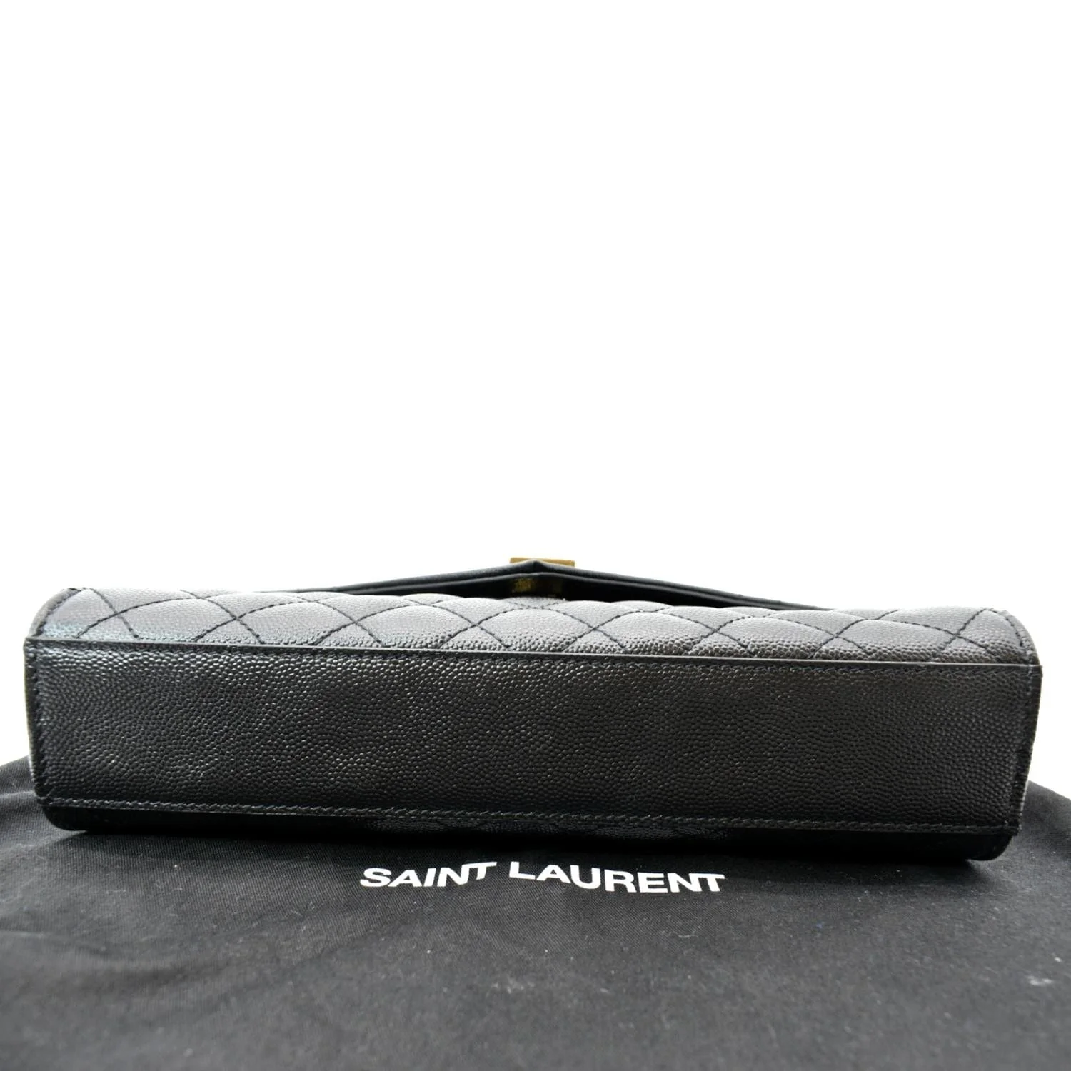 YVES SAINT LAURENT Medium Envelope Leather Chain Shoulder Bag Black - Image 7