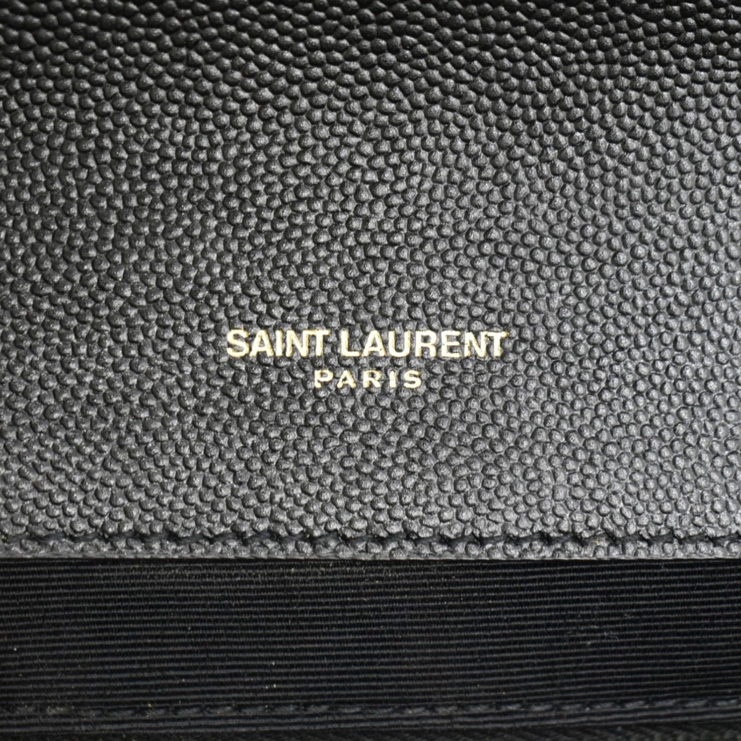 YVES SAINT LAURENT Envelope Large Mix Matelasse Leather Wallet Black - Image 12