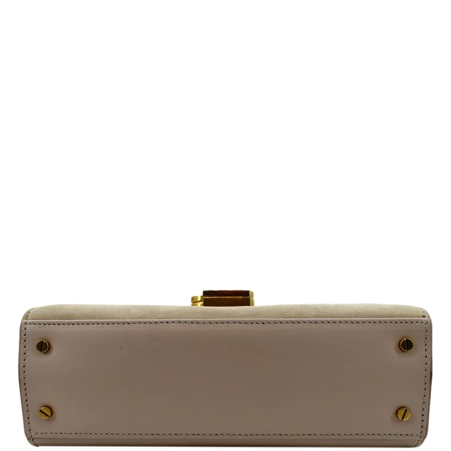 YVES SAINT LAURENT Cassandra Mini Calfskin Leather Shoulder Bag Cream - Image 10