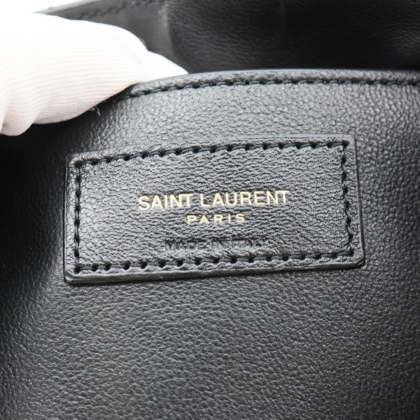 YVES SAINT LAURENT Monogram Nolita Mini Lambskin Leather Shoulder Bag Black - Image 11