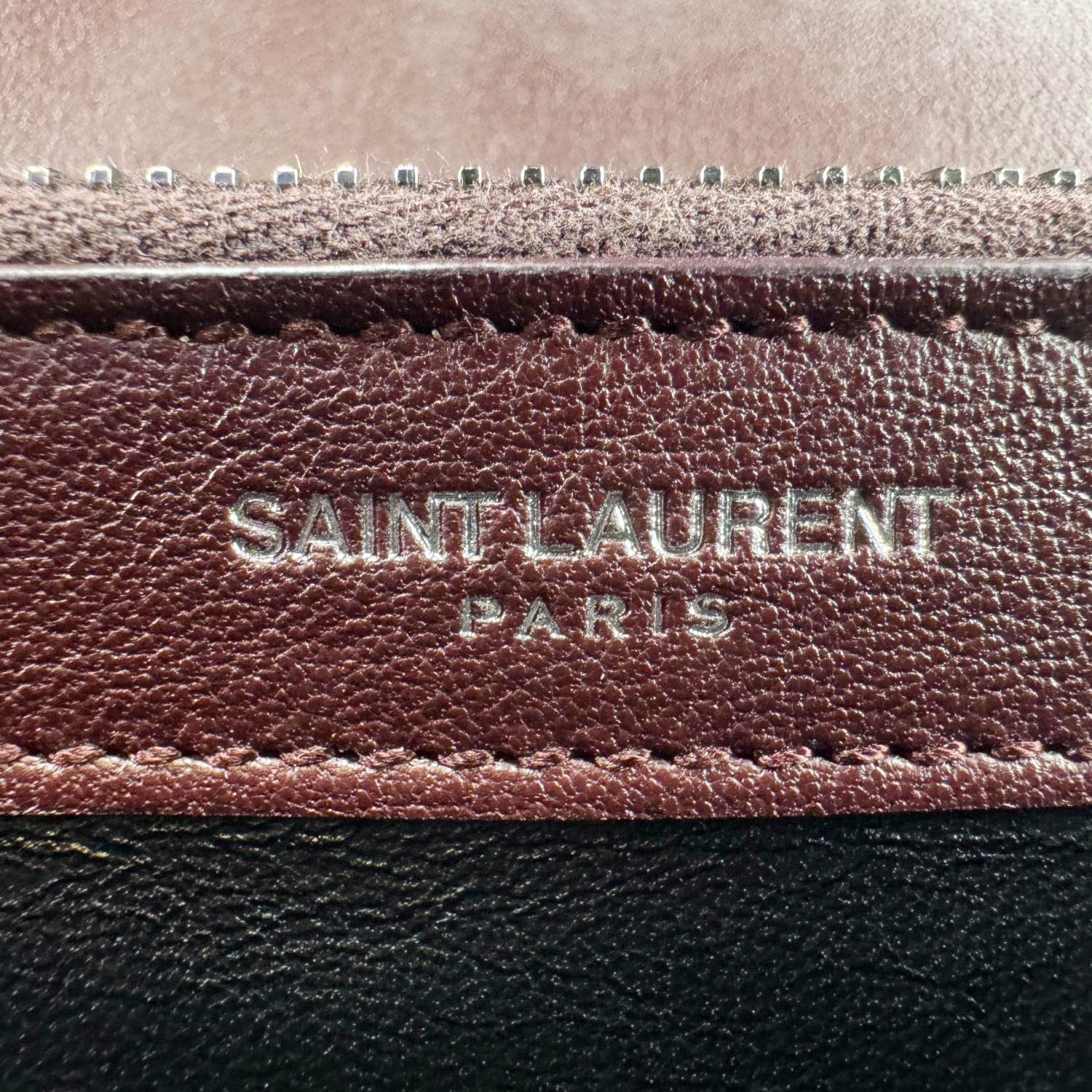 YVES SAINT LAURENT Envelope Large Mixed Matelasse Leather Shoulder Bag Burgundy - Image 15