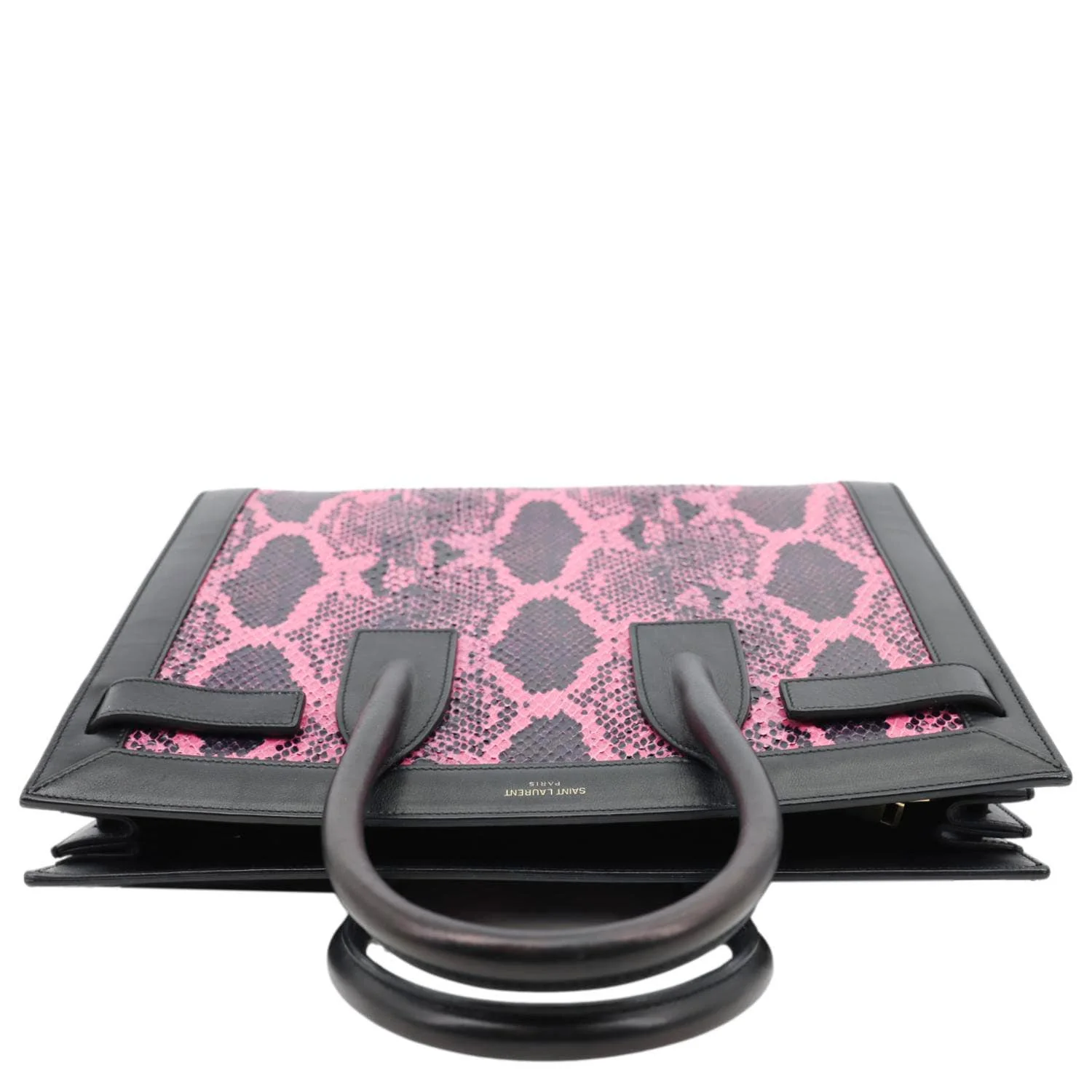 YVES SAINT LAURENT Sac De Jour Small Python Leather Shoulder Bag Pink - Image 4