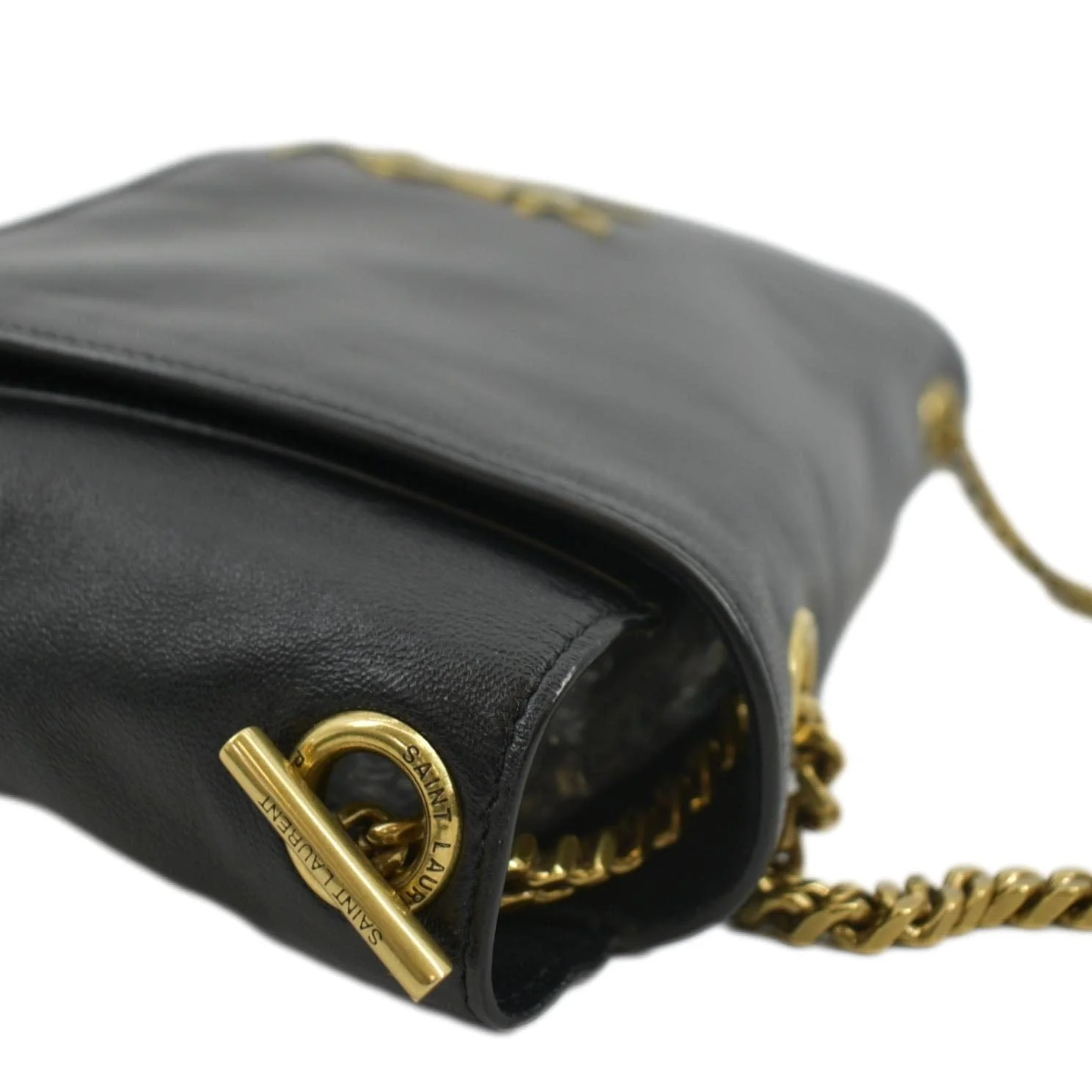 YVES SAINT LAURENT Kate Reversible Medium Leather Crossbody Bag Black - Image 6