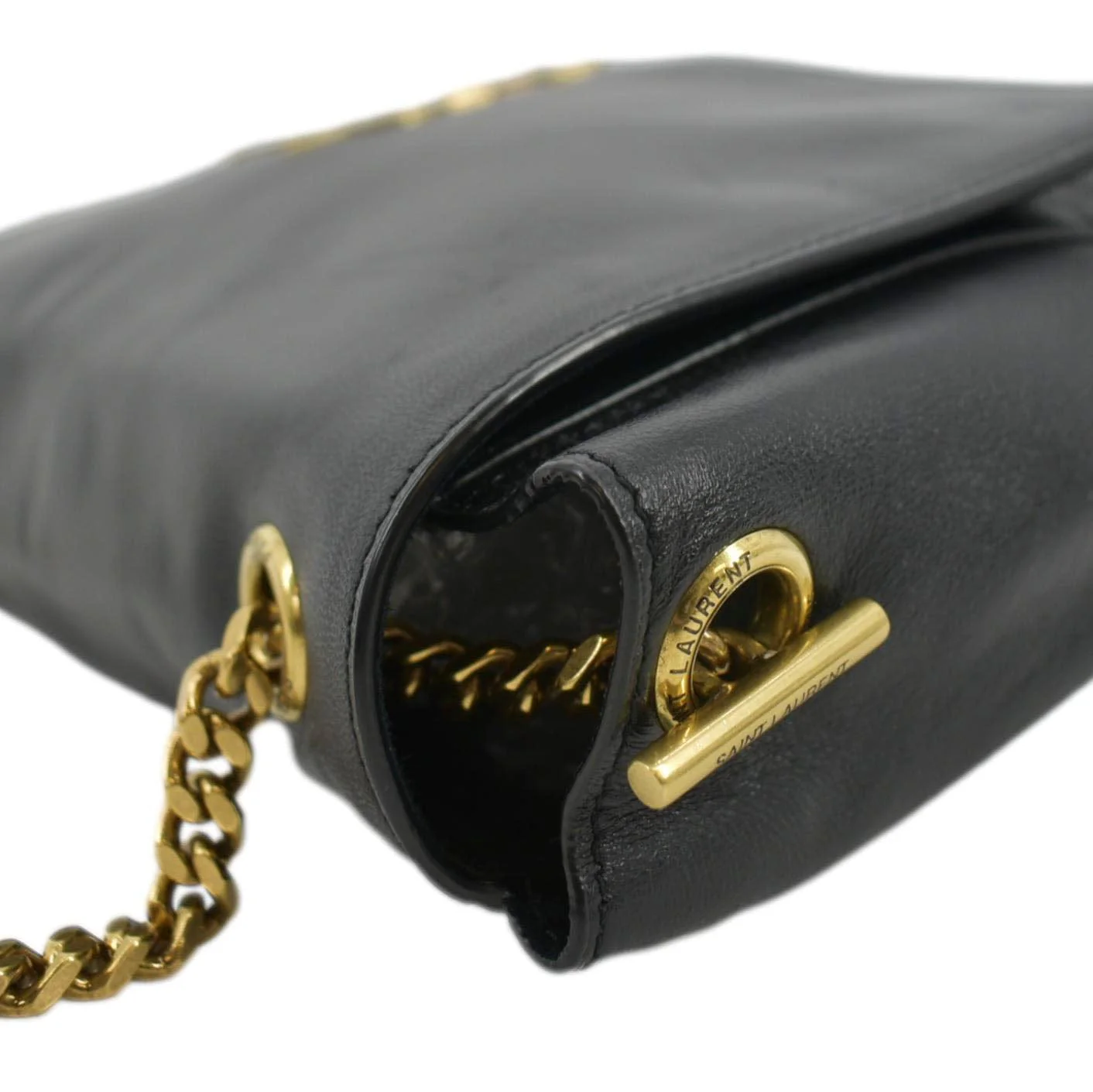 YVES SAINT LAURENT Kate Reversible Medium Leather Crossbody Bag Black - Image 7