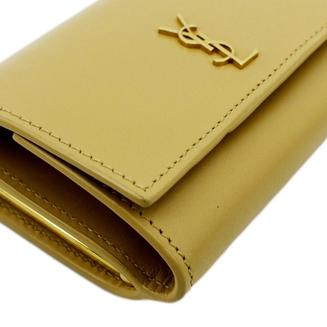 YVES SAINT LAURENT Rider Smooth Leather Shoulder Bag Beige - Image 8
