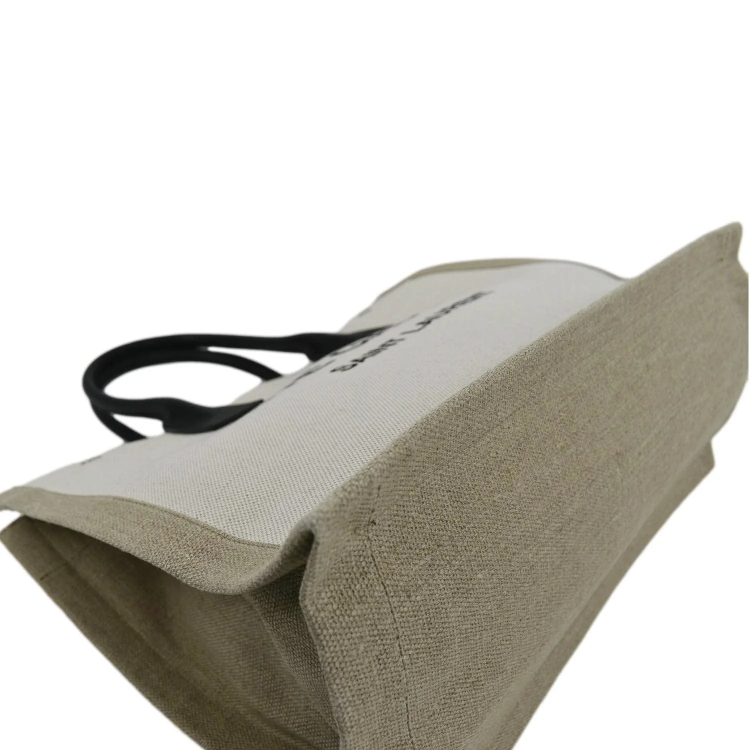 YVES SAINT LAURENT Rive Gauche Small Linen Leather Tote Griege - Image 8