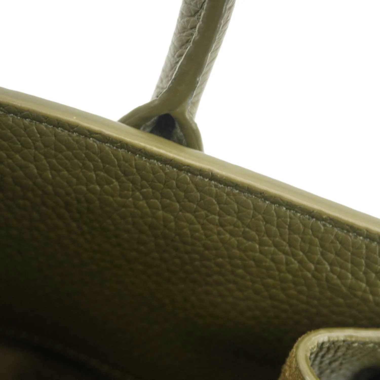 YVES SAINT LAURENT Sac De Jour Leather Shoulder Bag Olive Green - Image 11