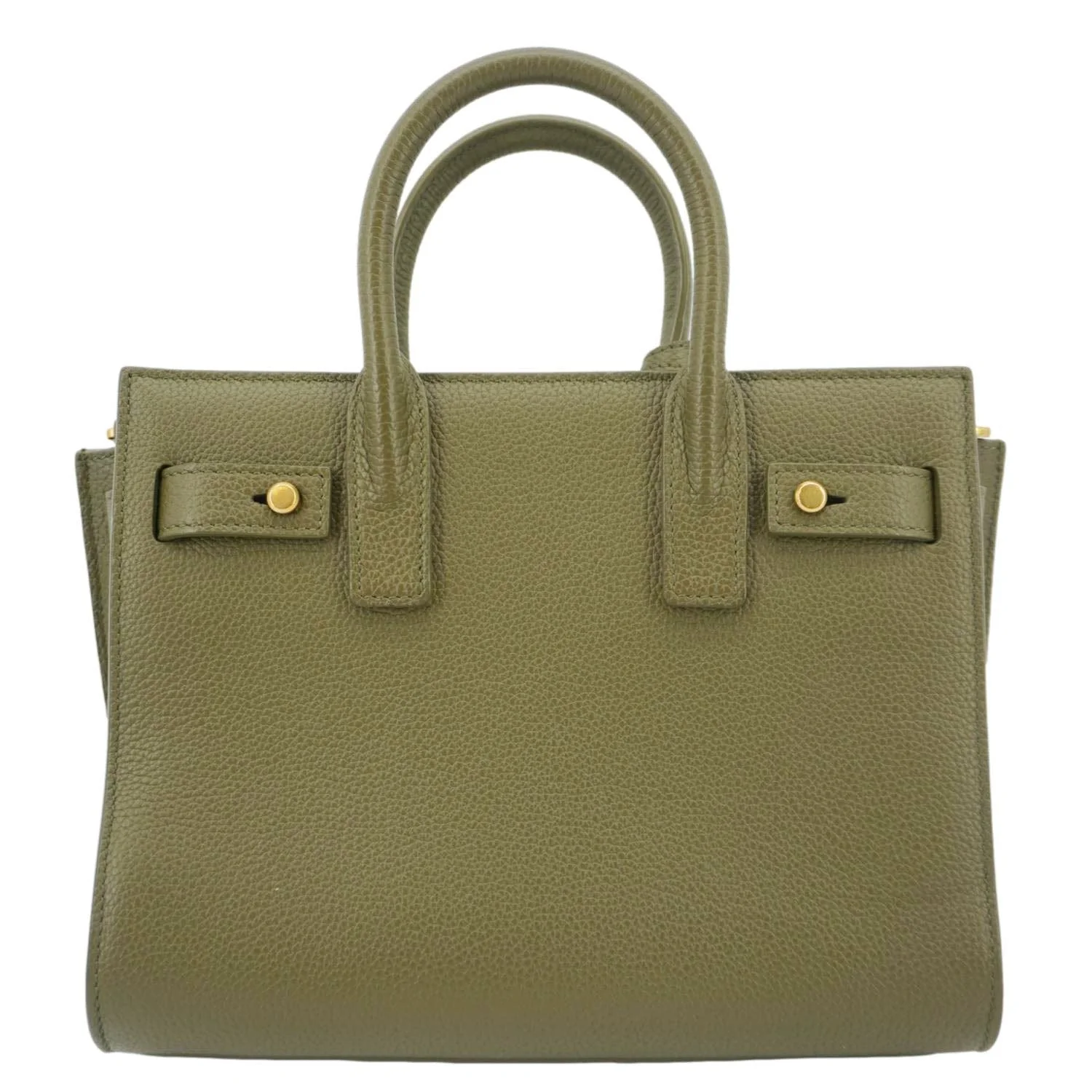 YVES SAINT LAURENT Sac De Jour Leather Shoulder Bag Olive Green - Image 4