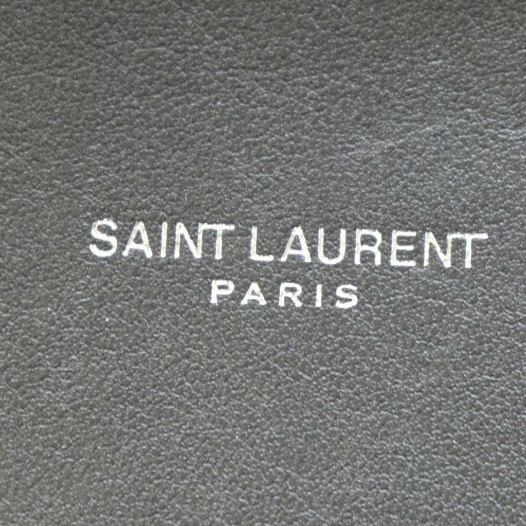 YVES SAINT LAURENT Sac de Jour Crocodile-Embossed Satchel Bag Grey - Image 14