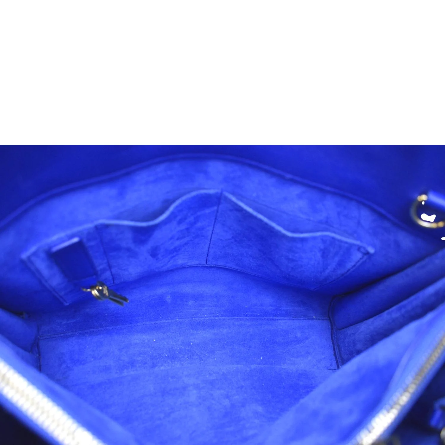 YVES SAINT LAURENT Sac de Jour Leather Shoulder Bag Blue - Image 12
