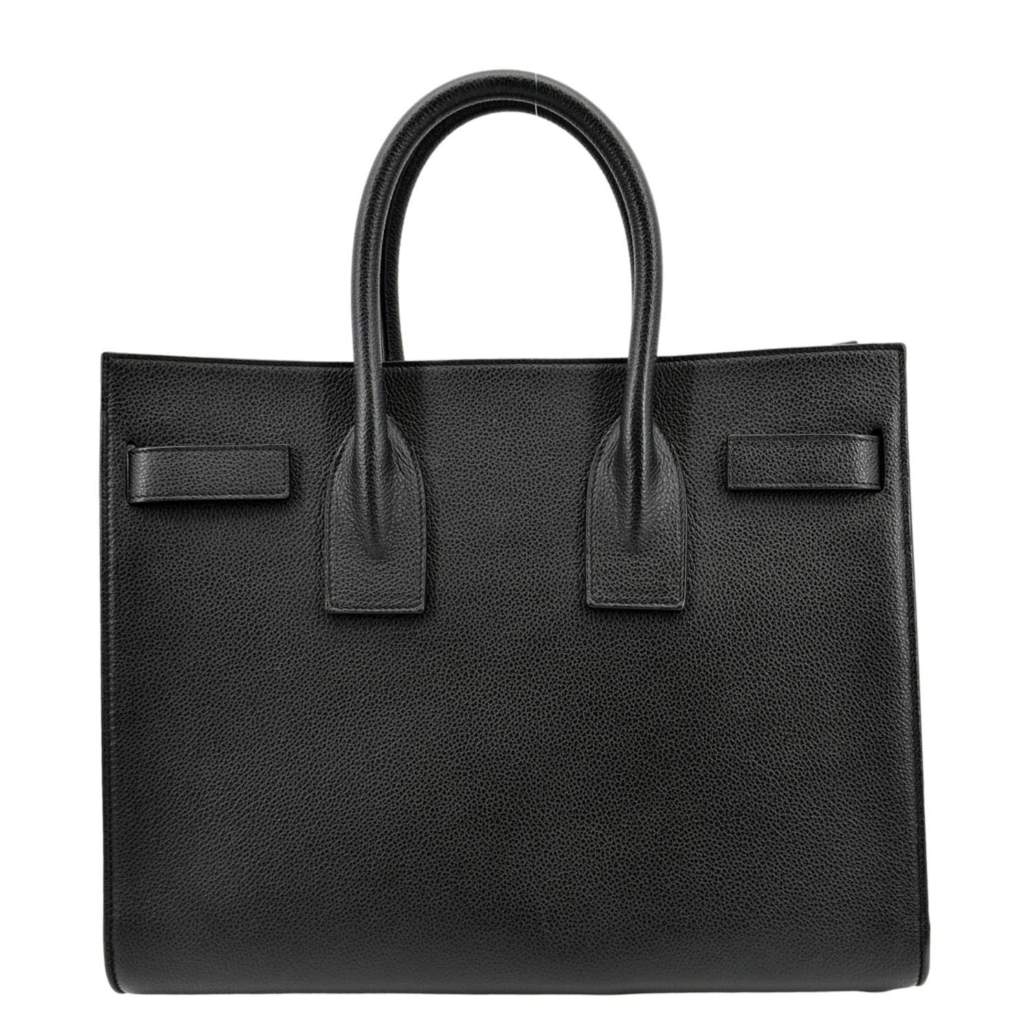 YVES SAINT LAURENT Sac de Jour Leather Satchel Shoulder Bag Black - Image 3