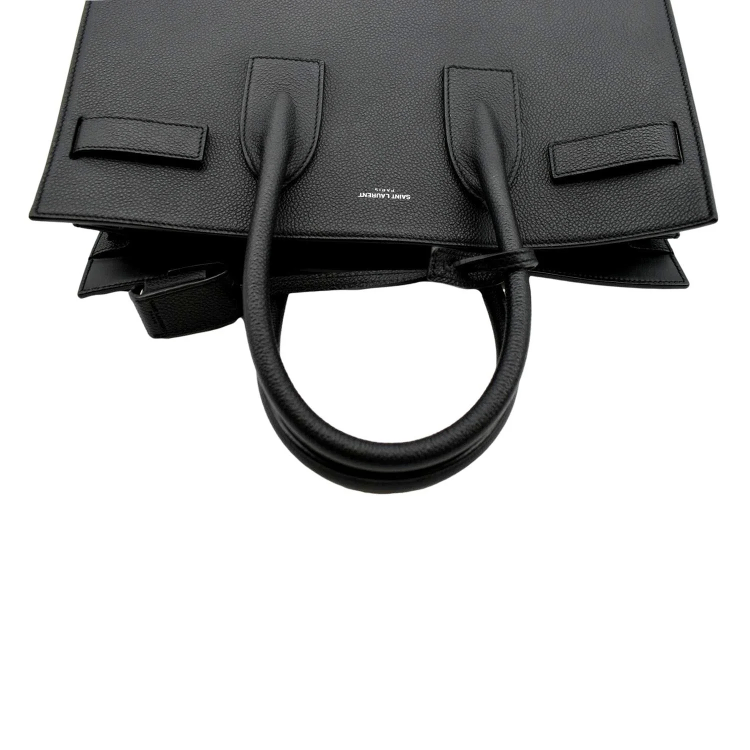 YVES SAINT LAURENT Sac de Jour Leather Satchel Shoulder Bag Black - Image 4
