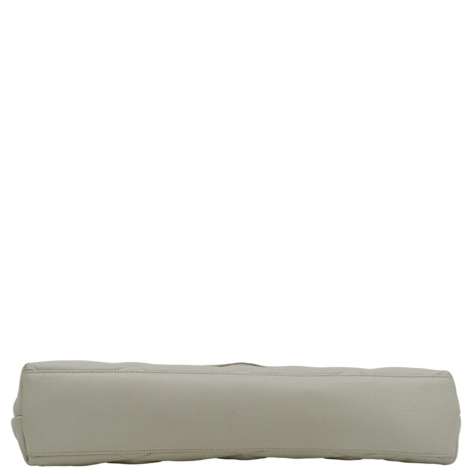 YVES SAINT LAURENT Sade Puffer Quilted Leather Envelope Clutch Off White - Image 10