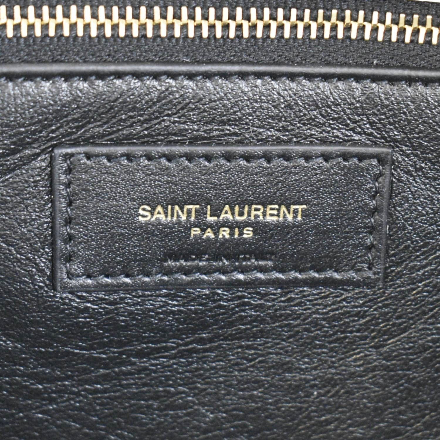 YVES SAINT LAURENT Sade Puffer Quilted Leather Envelope Clutch Off White - Image 12