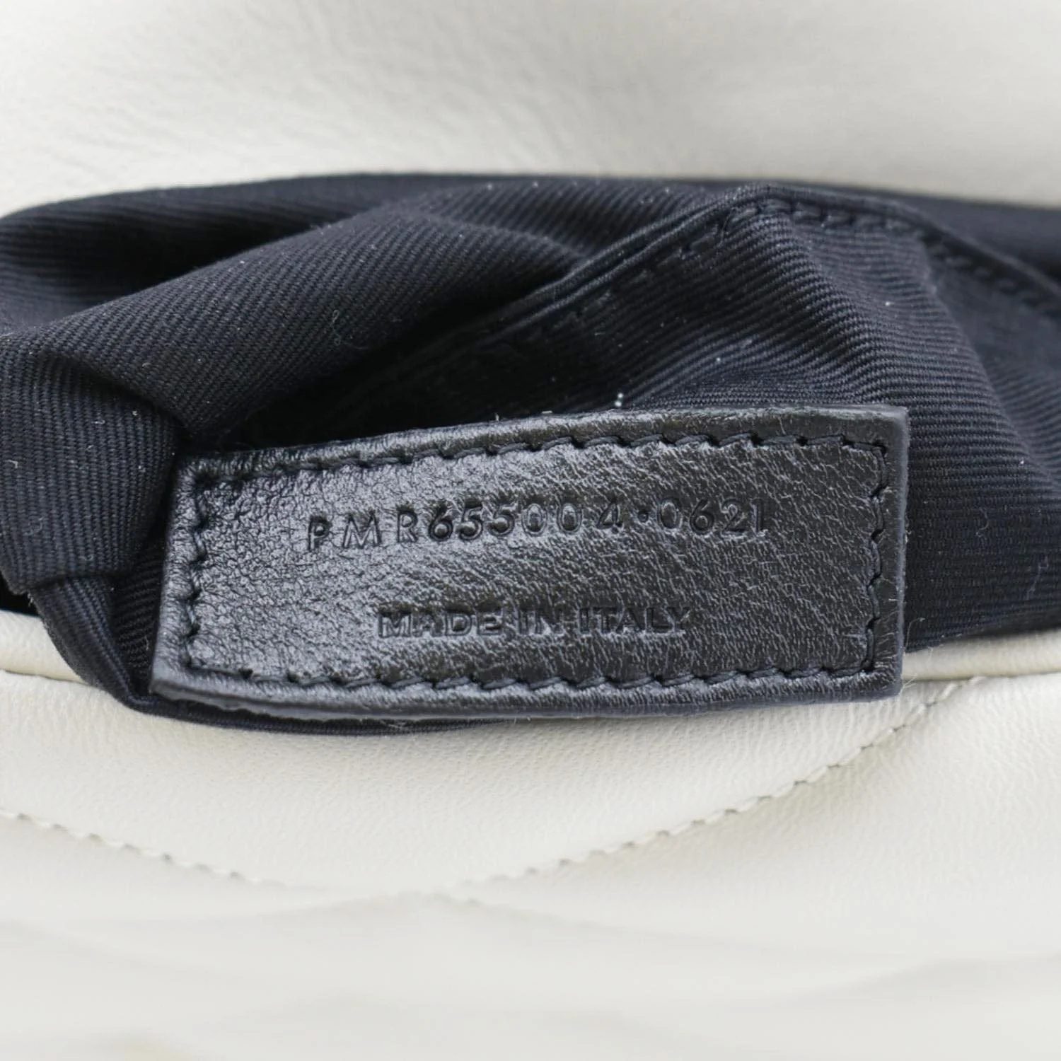 YVES SAINT LAURENT Sade Puffer Quilted Leather Envelope Clutch Off White - Image 13