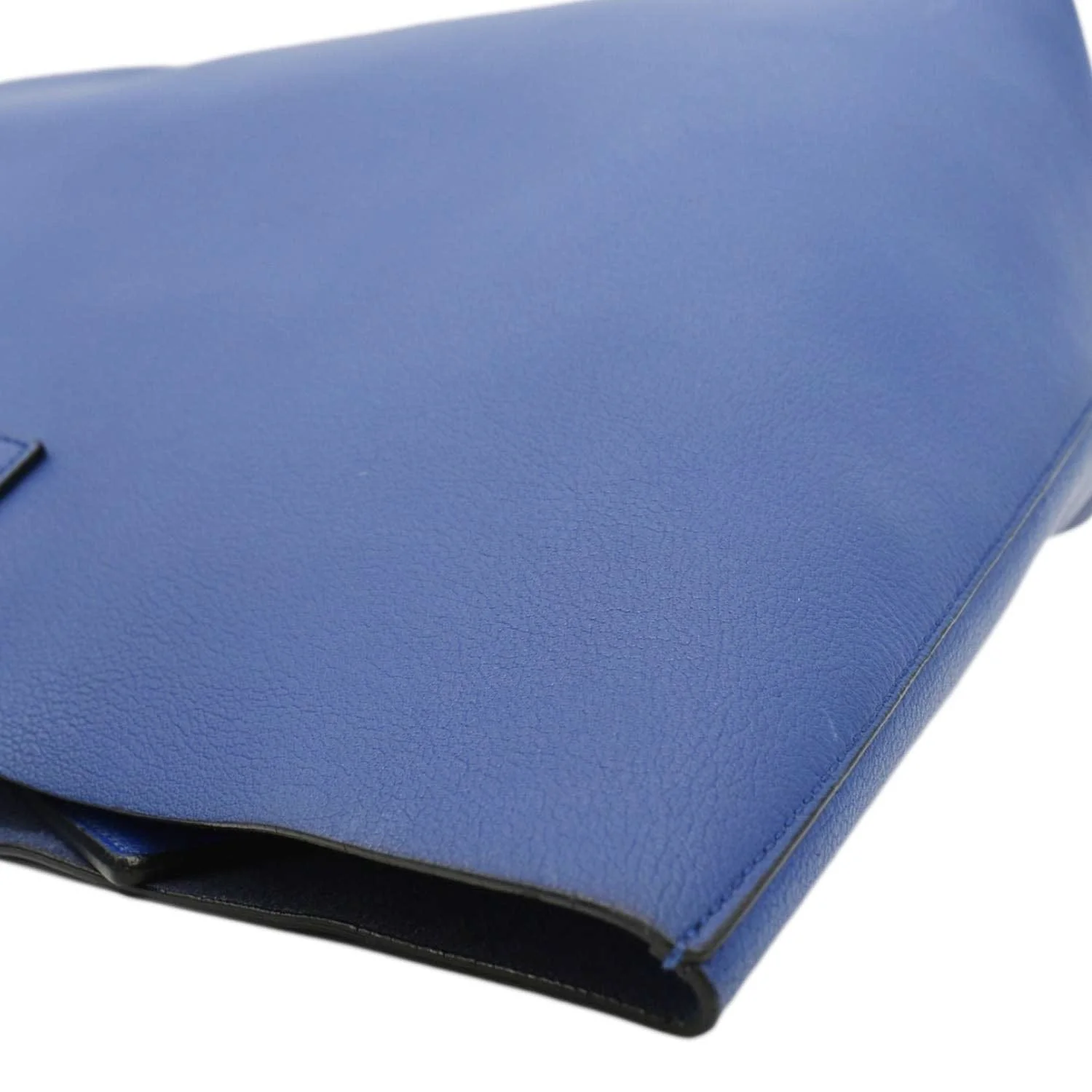 YVES SAINT LAURENT Shopping Leather Tote Bag Blue - Image 7