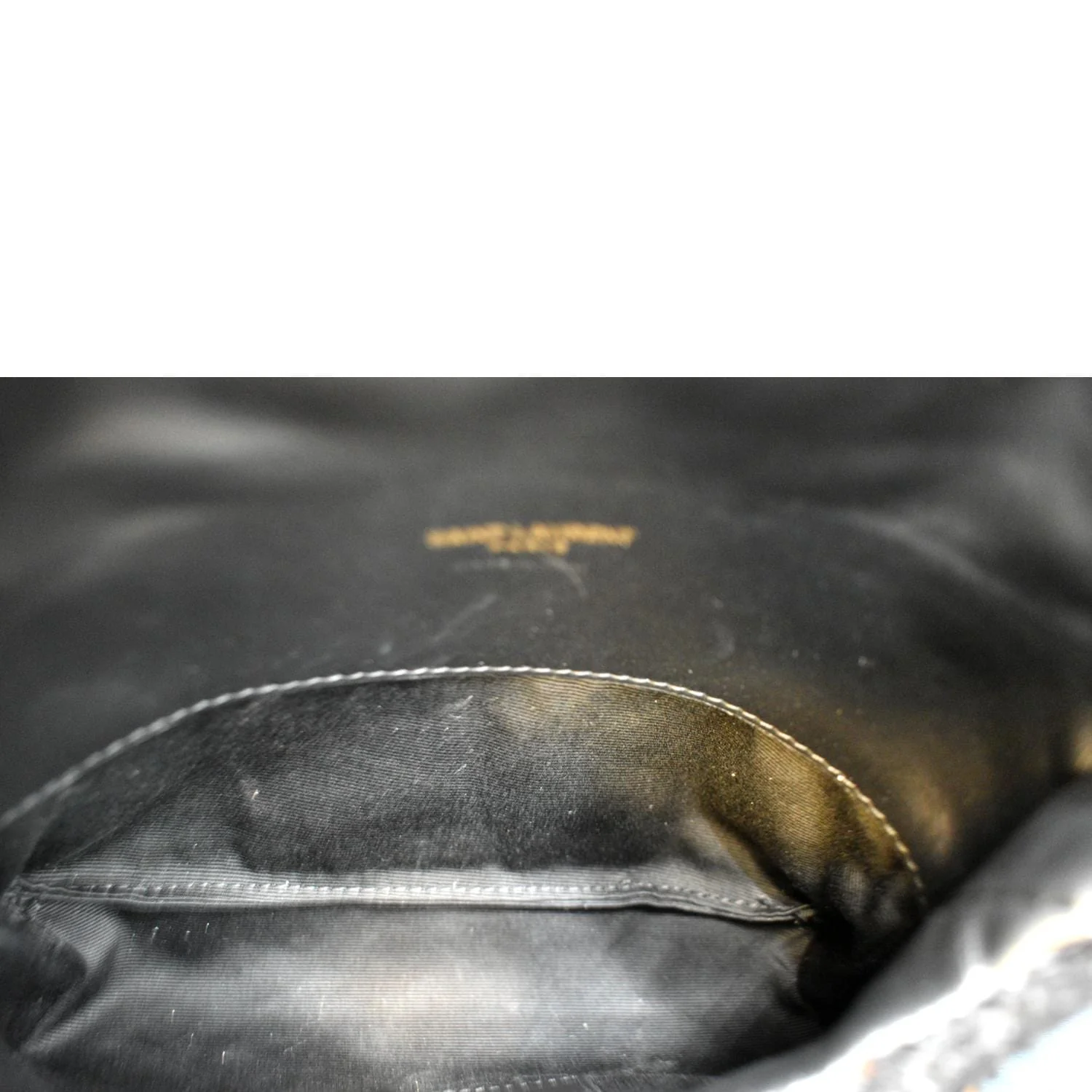 YVES SAINT LAURENT Small Puffer Sequin Clutch Wallet Black - Image 10