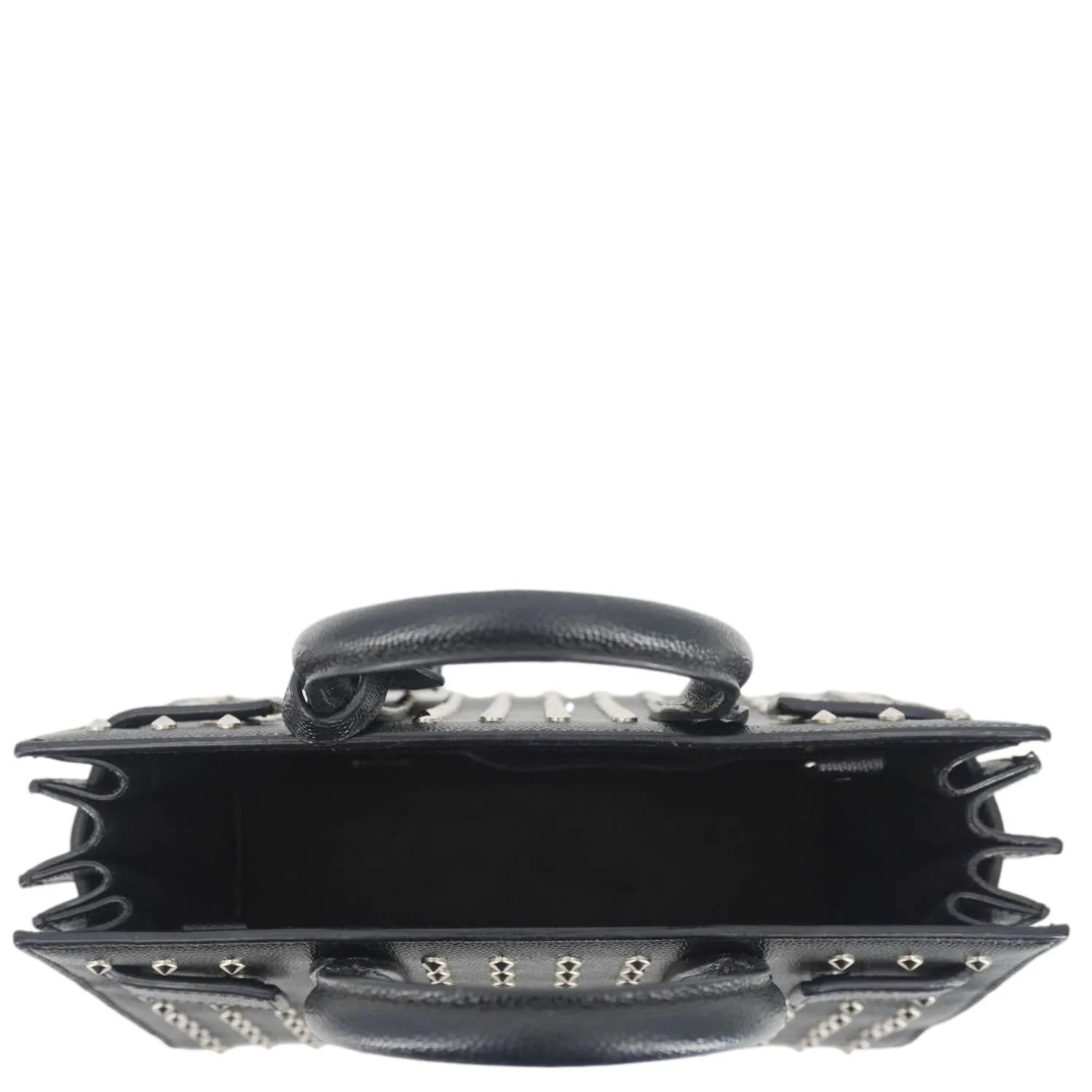 YVES SAINT LAURENT Studded Sac De jour Leather Shoulder Bag Black - Image 11