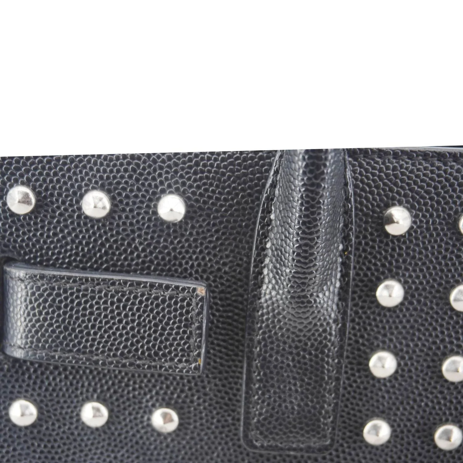 YVES SAINT LAURENT Studded Sac De jour Leather Shoulder Bag Black - Image 18