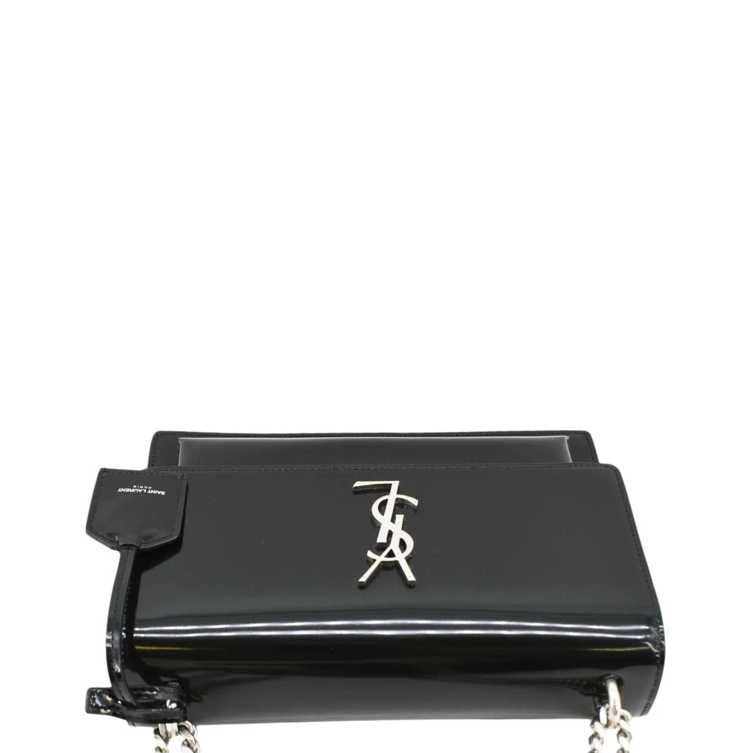 YVES SAINT LAURENT Monogram Sunset Medium Leather Shoulder Bag Black - Image 5