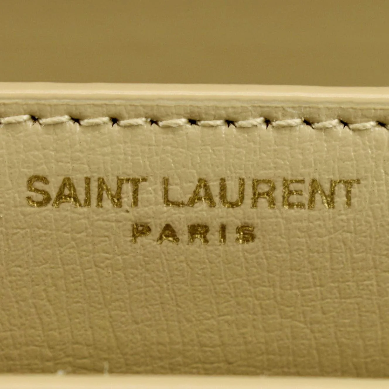 YVES SAINT LAURENT Monogram Sunset Medium Leather Shoulder Bag Beige - Image 12
