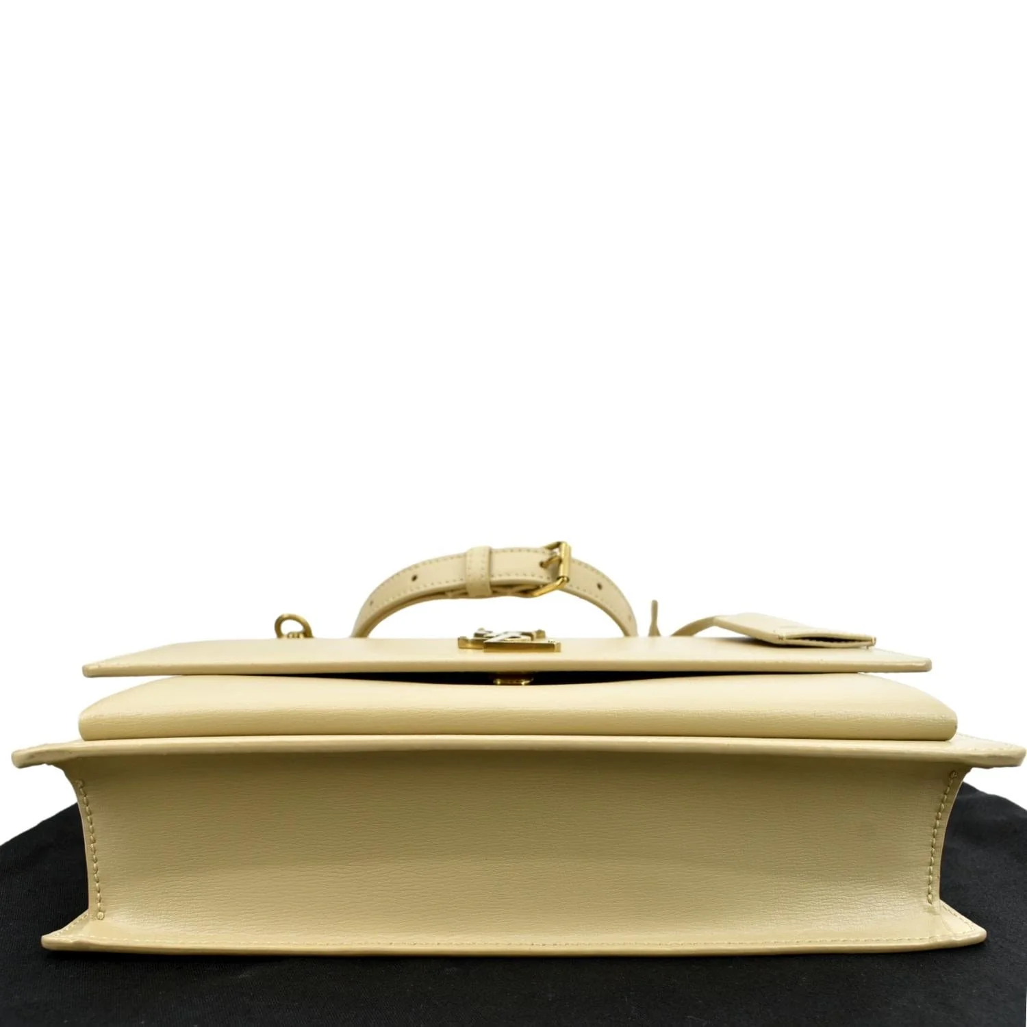 YVES SAINT LAURENT Monogram Sunset Medium Leather Shoulder Bag Beige - Image 9
