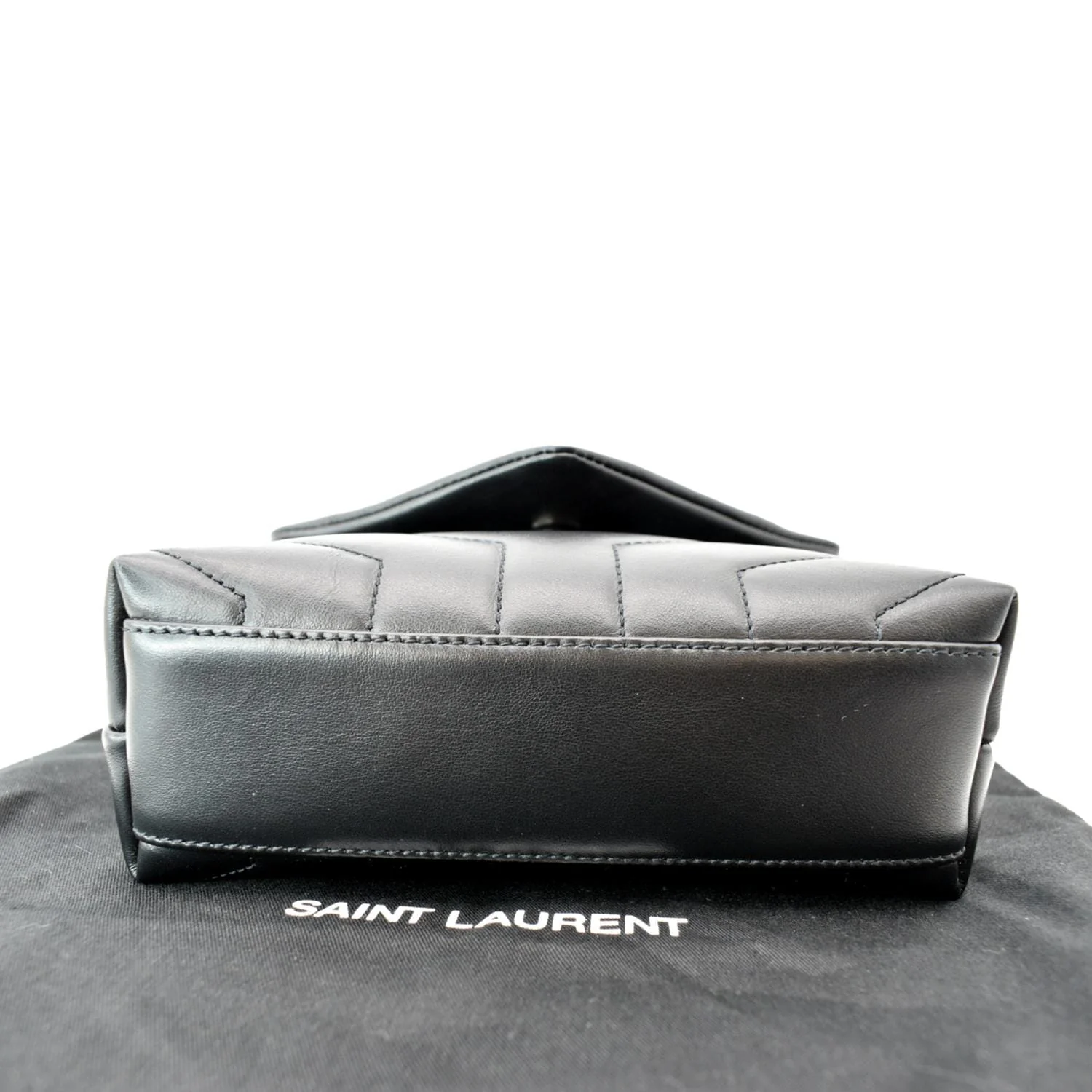 YVES SAINT LAURENT Loulou Toy Matelasse Leather Crossbody Bag Black - Image 7