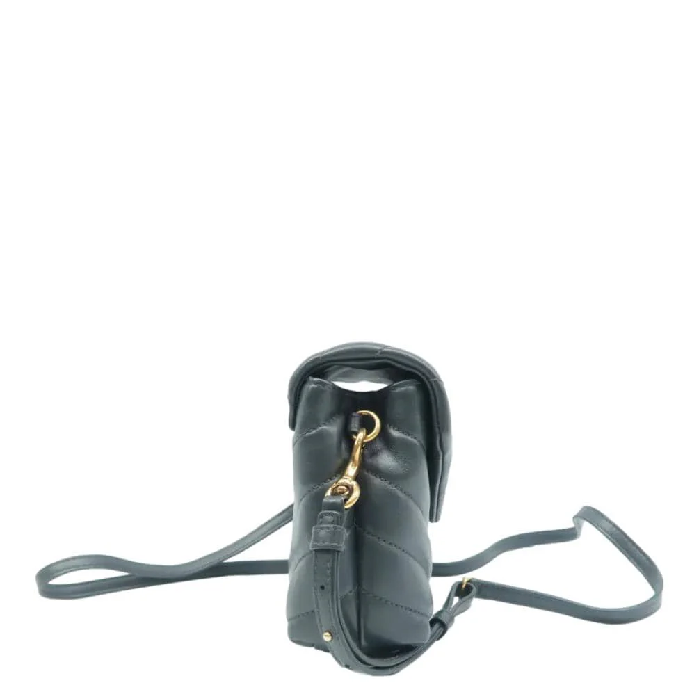 YVES SAINT LAURENT Loulou Toy Leather Crossbody Bag Grey - Image 5