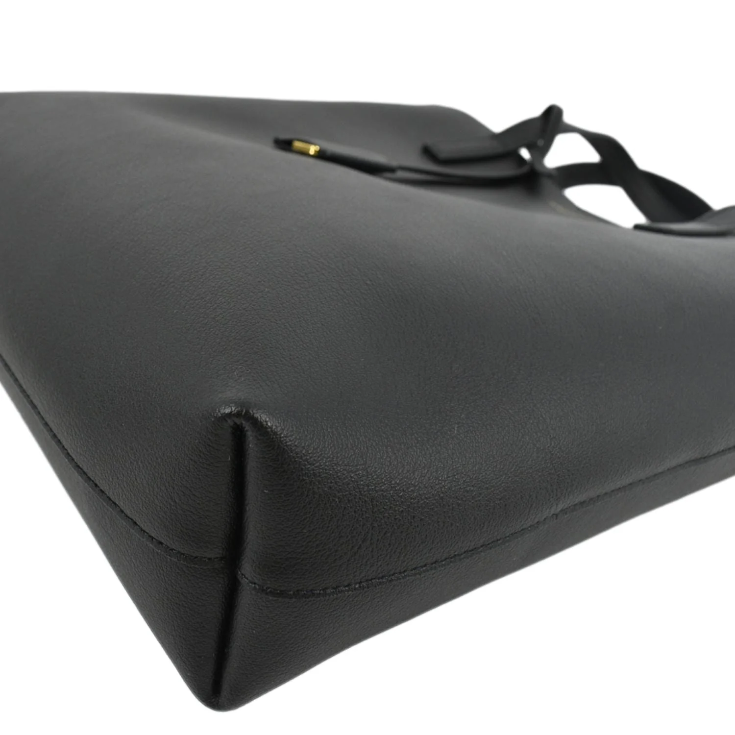 YVES SAINT LAURENT Toy Supple Leather Shopping Tote Bag Black - Image 8
