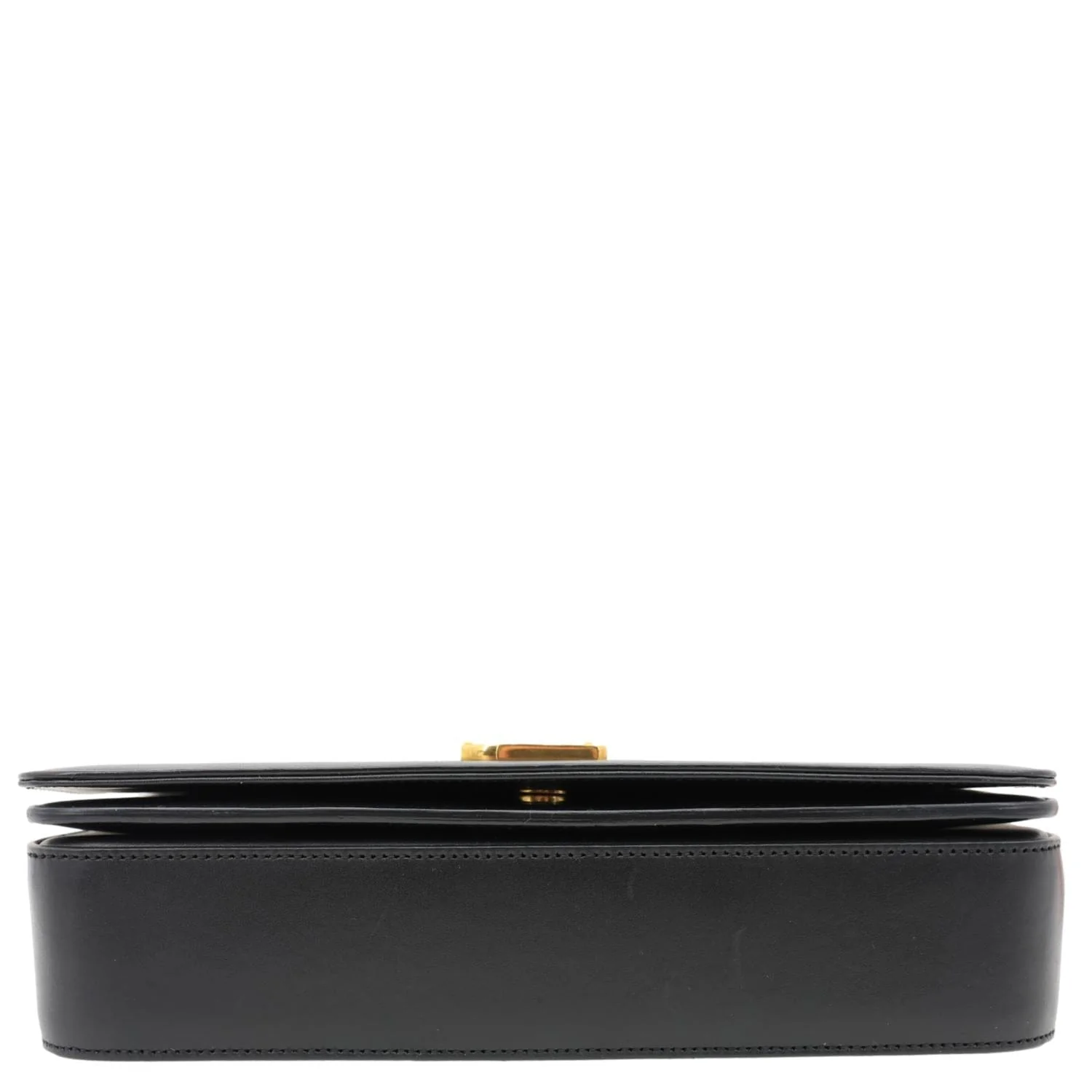 YVES SAINT LAURENT Universite Smooth Calfskin Leather Shoulder Bag Black - Image 10