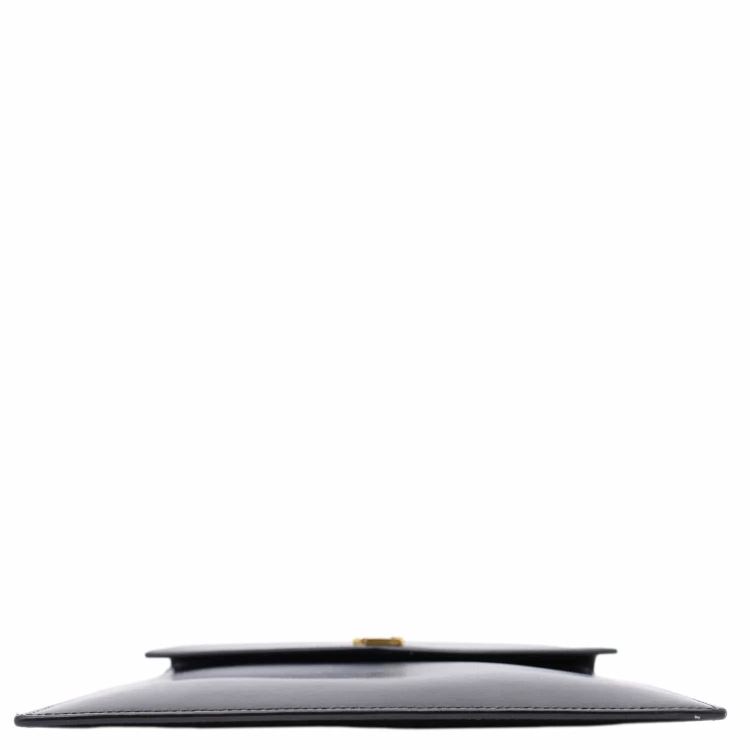YVES SAINT LAURENT Uptown Envelope Smooth Shiny Calfskin Leather Pouch Black - Image 9
