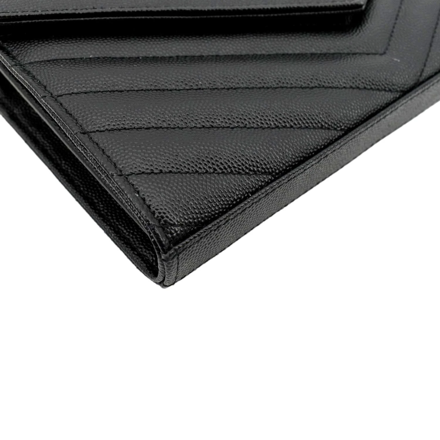 YVES SAINT LAURENT Cassandre Matelasse Chain Wallet Crossbody Bag Black - Image 8