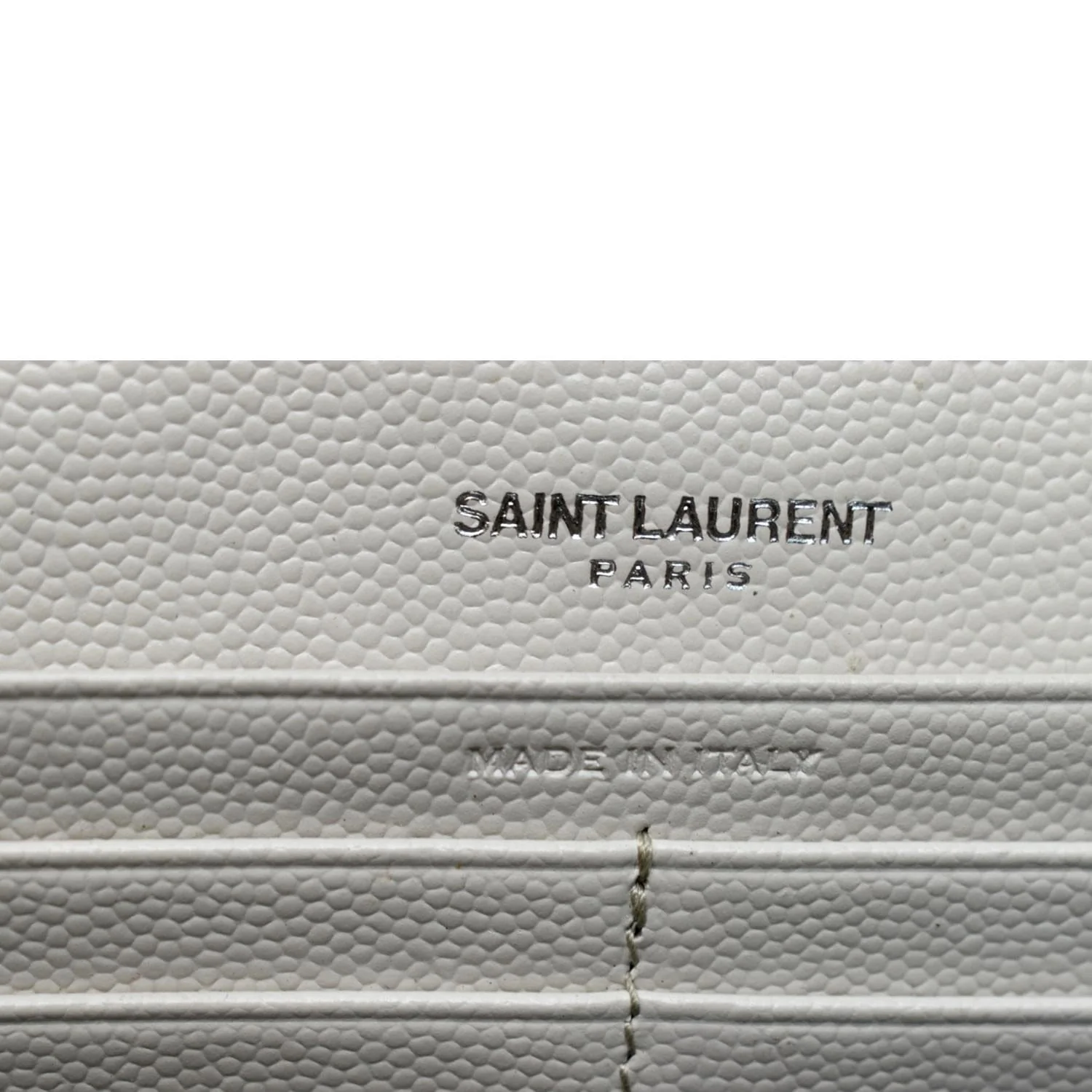 YVES SAINT LAURENT Grain De Poudre Envelope Chain Bag White - Image 11